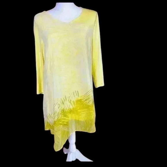 H by Halston ladies yellow silky cotton blend size M. Excellent condition lined - Picture 1 of 10